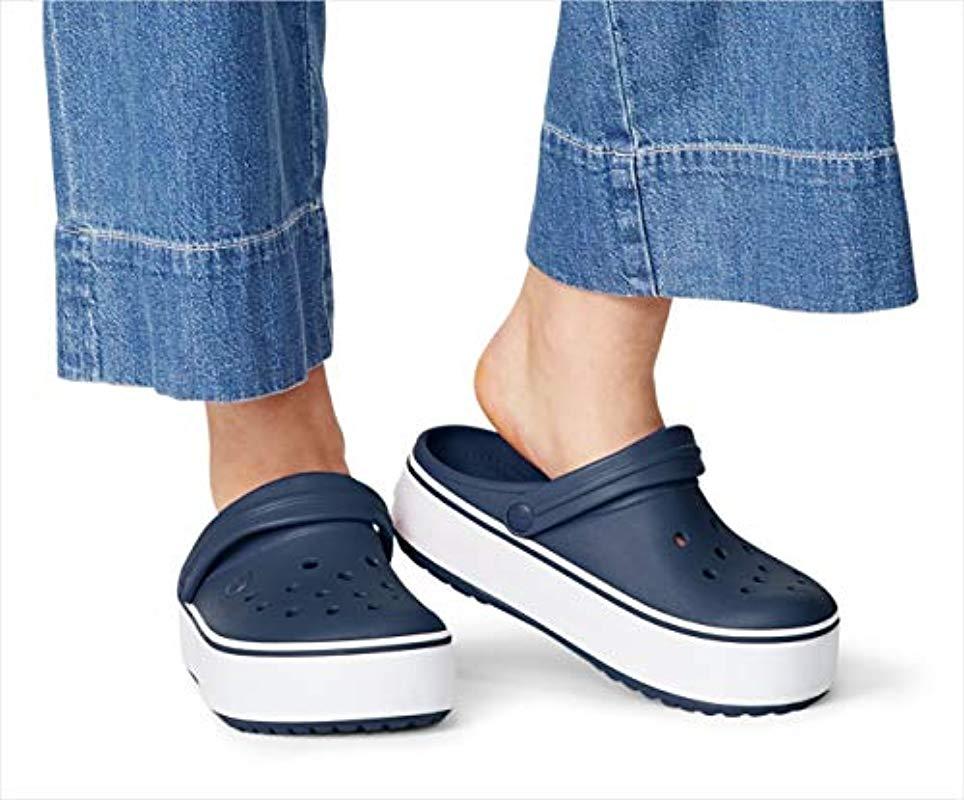 platform crocband crocs
