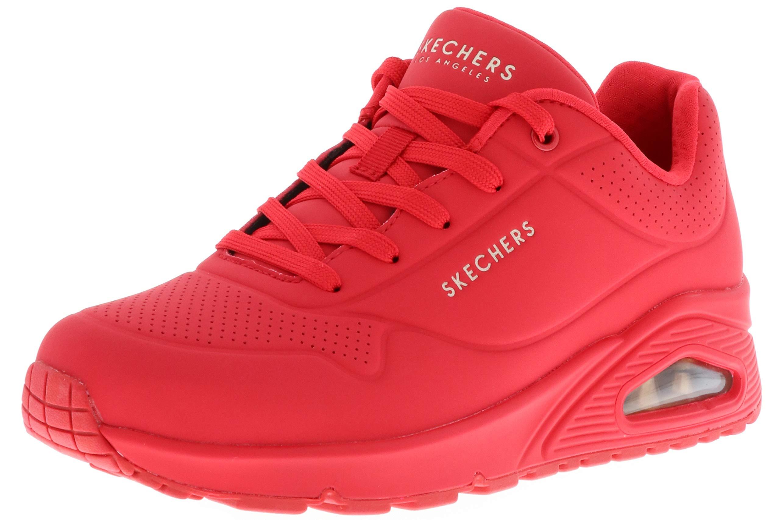 Skechers Leather Street Uno Stand On Air Sneaker in Burgundy (Red) - Save  59% | Lyst