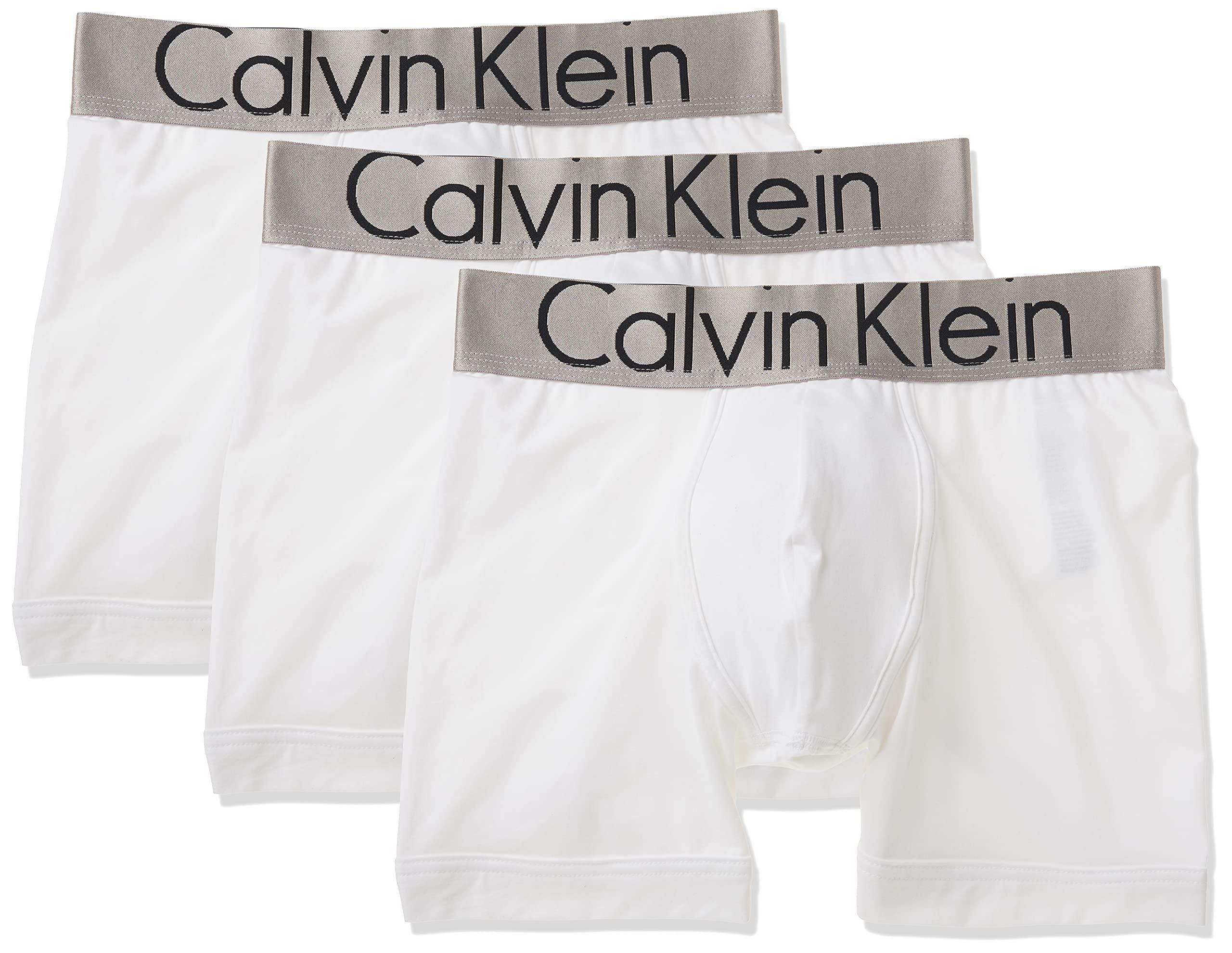 Calvin Klein Men's 3-pk. Metallic Waistband Boxer Briefs in White for Men |  Lyst