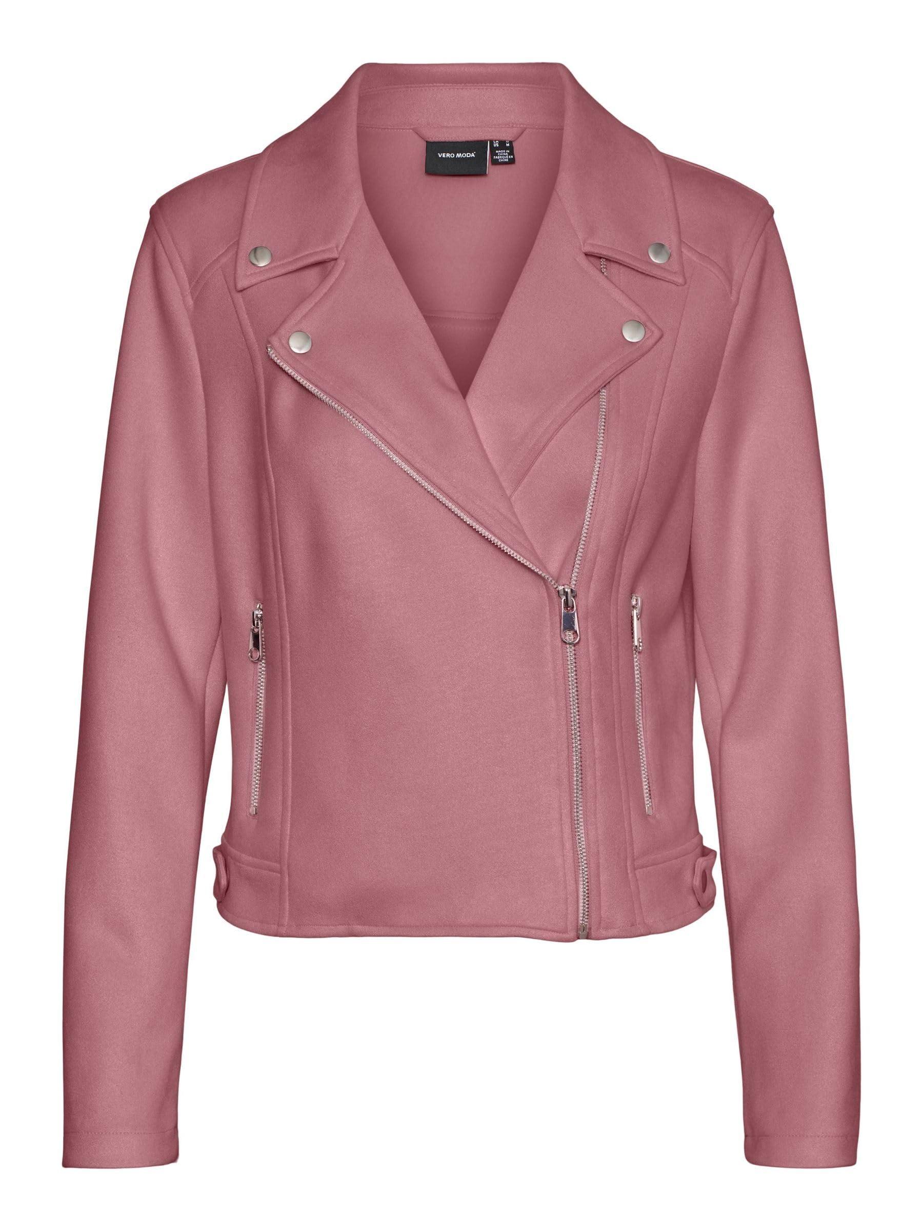 Womens Jacket Vero Moda Jacke Pink Vero Moda Vmjose Short Faux