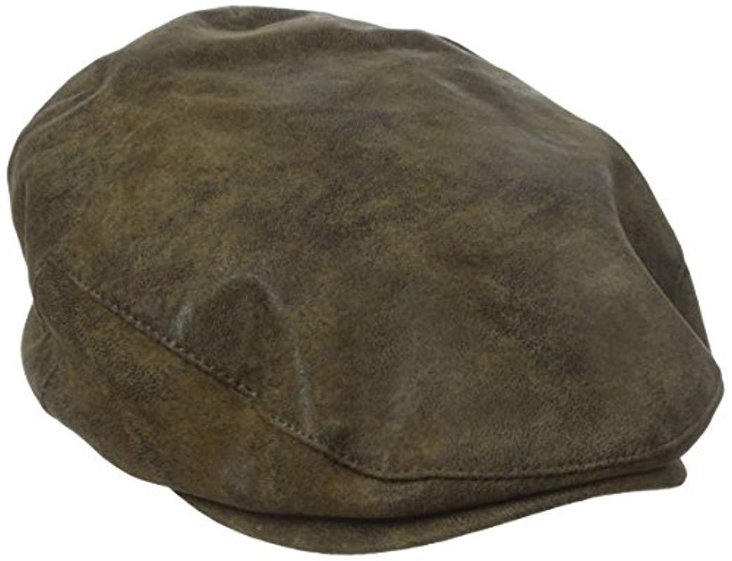 brown leather ivy cap