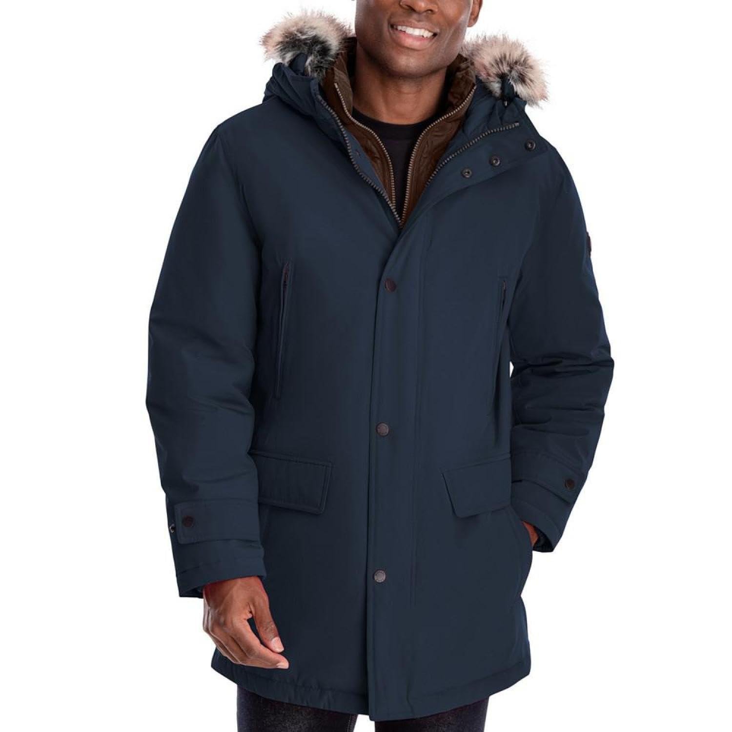 Michael kors navy blue store winter coat