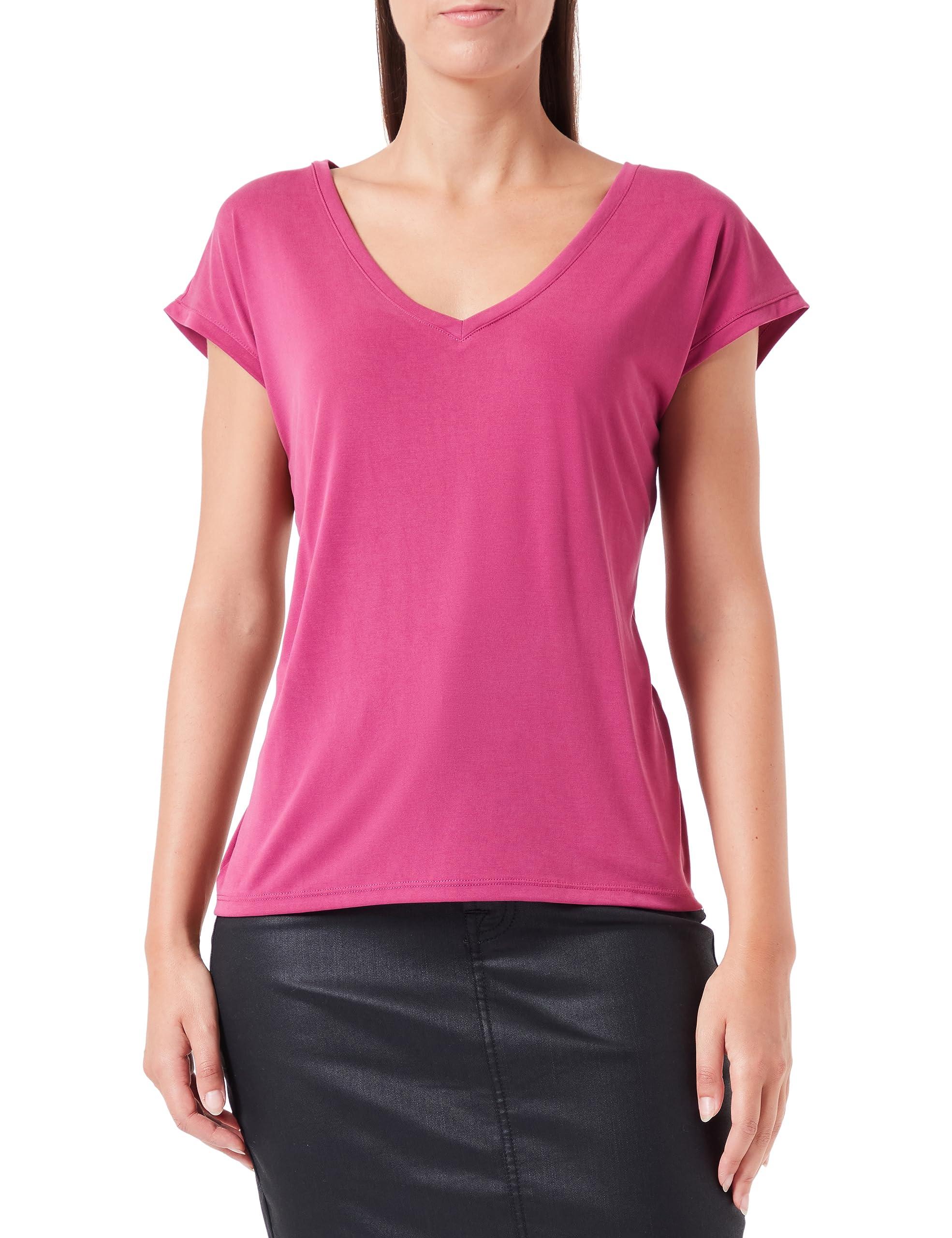 Vero Moda Vmfilli Ss V-neck Tee Ga Noos T-shirt in Pink | Lyst UK
