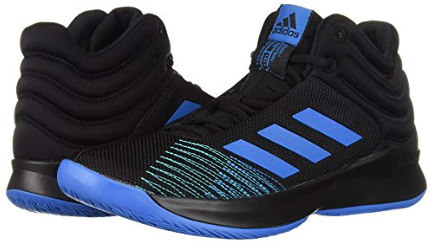 adidas Synthetic Pro Spark 2018 Basketball Shoe in Black/Bright Blue/Black ( Black) for Men | Lyst