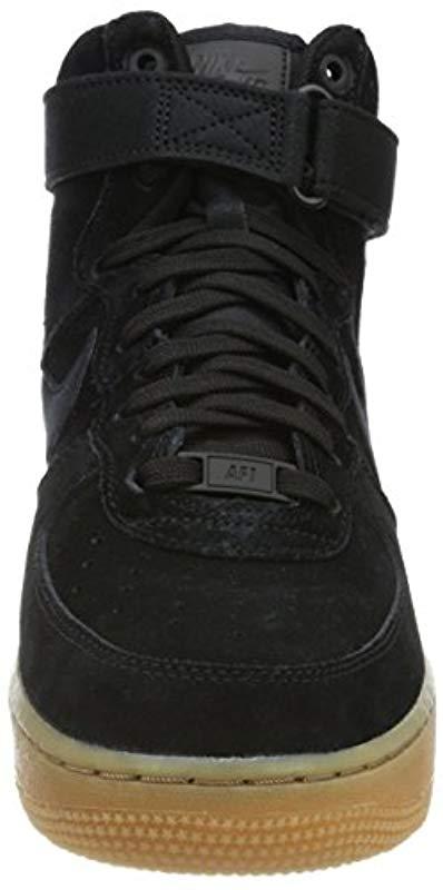 Nike Air Force 1 High 07 Lv8 Suede Black/black-gum Med Brown for Men | Lyst  UK