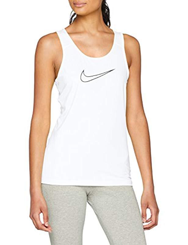 Nike Victory Tank Top in White/Black (White) - Lyst