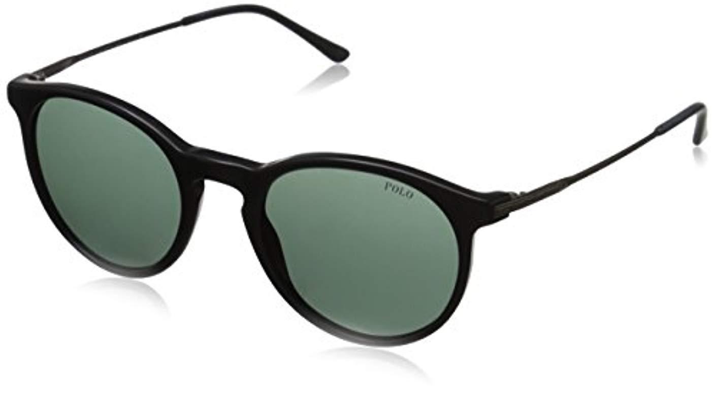 Polo Ralph Lauren Ph4096 Round Sunglasses in Vintage Black/Green (Green)  for Men - Lyst