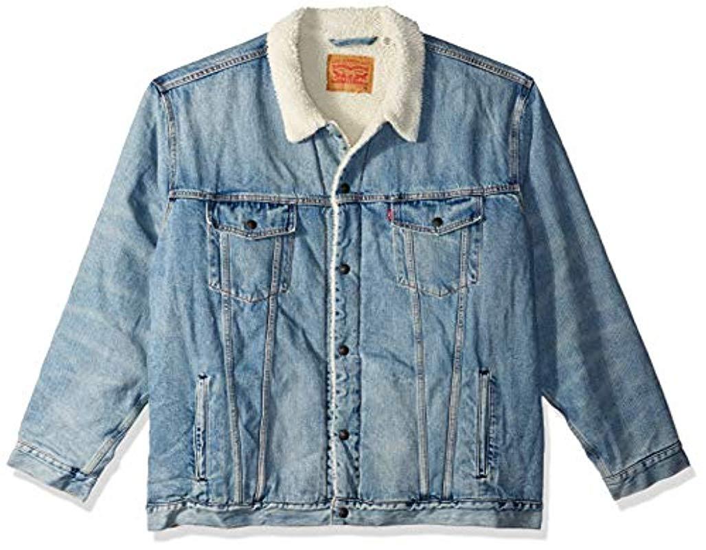 levi's men's big and tall trucker jacket