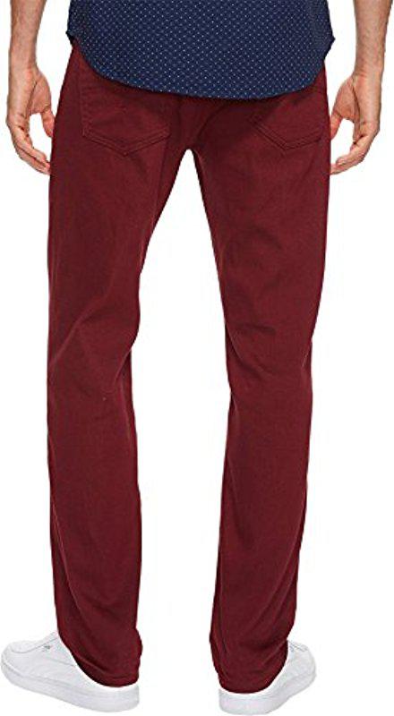 Levi's Denim 511 Slim Fit Jeans Stretch, Brushed Burgundy-stretch, 33 34 in  Red for Men | Lyst