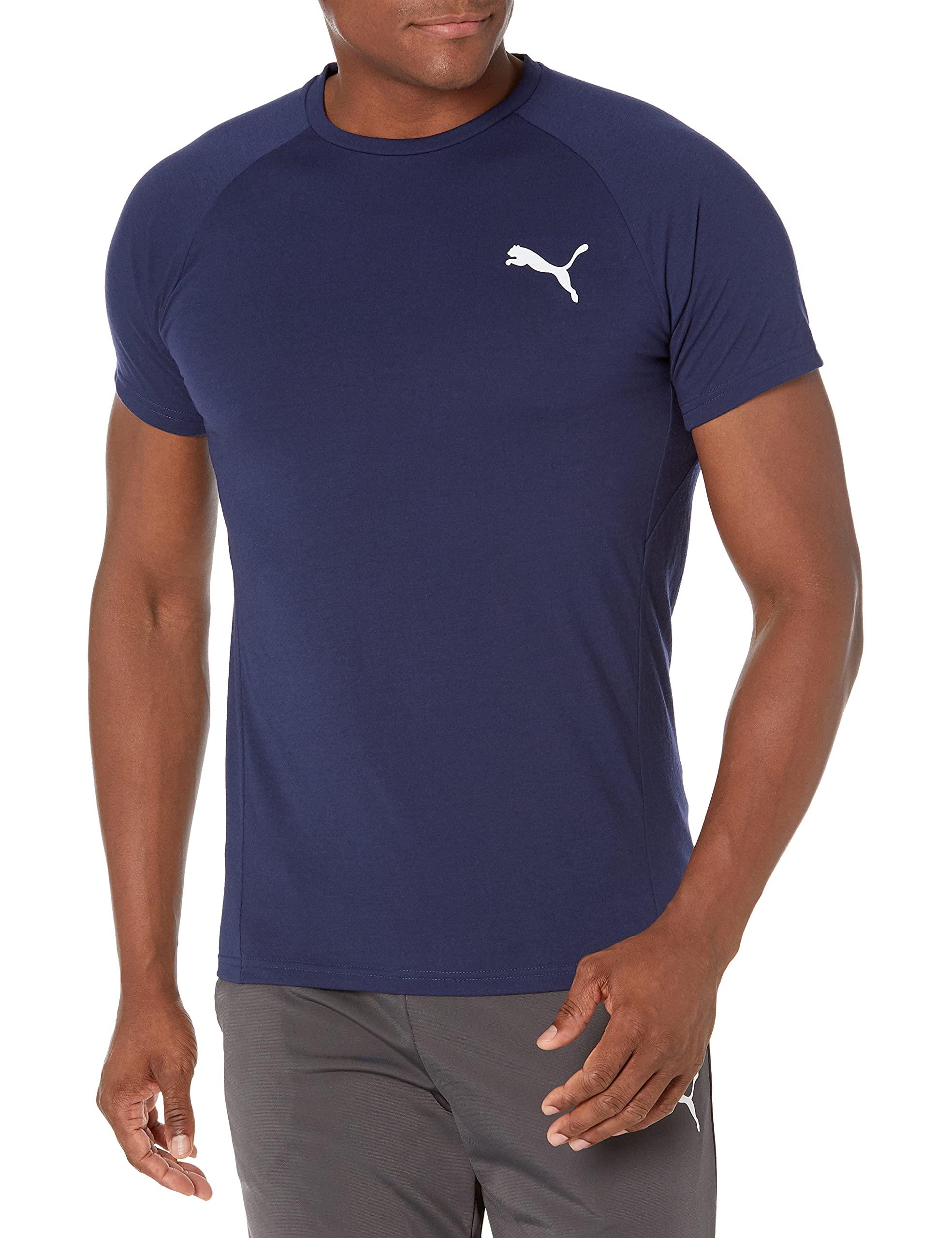 PUMA Mens Evostripe Tee T Shirt in Blue for Men | Lyst