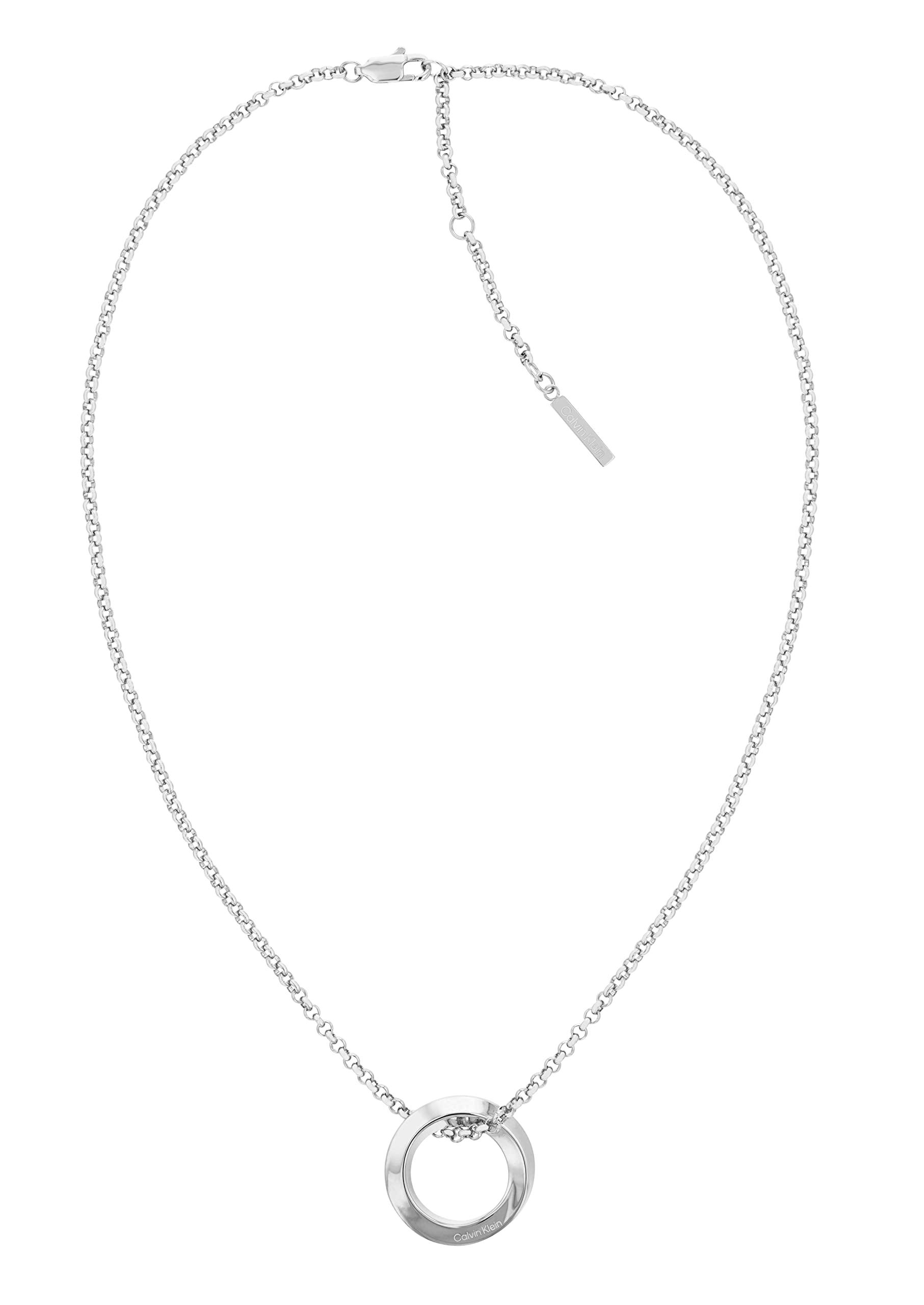 Calvin Klein Women's Twisted Ring Collection Pendant Necklace Stainless  Steel - 35000306 in White | Lyst