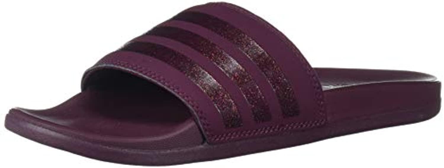 maroon adidas slides