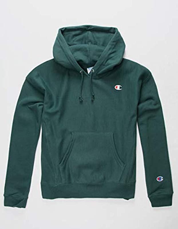 champion reverse weave lakeside green hoodie