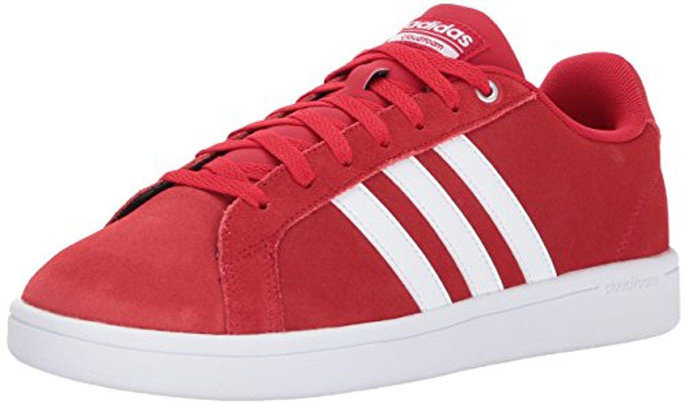 adidas Suede Cf Advantage Sneaker in Red for Men | Lyst