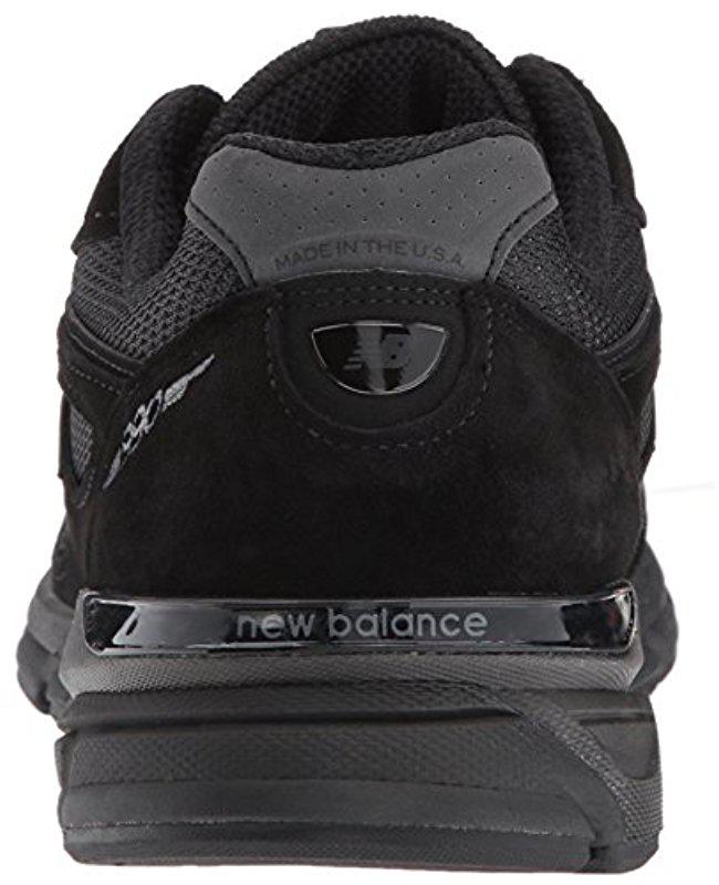 New Balance Leather 990v4 Running Shoes in Black/Grey (Black) for Men -  Save 18% | Lyst