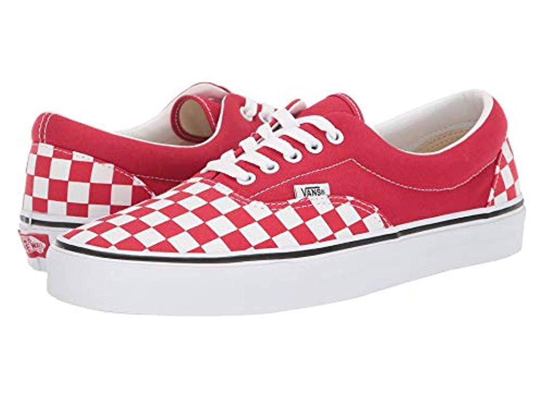 vans checkerboard rouge