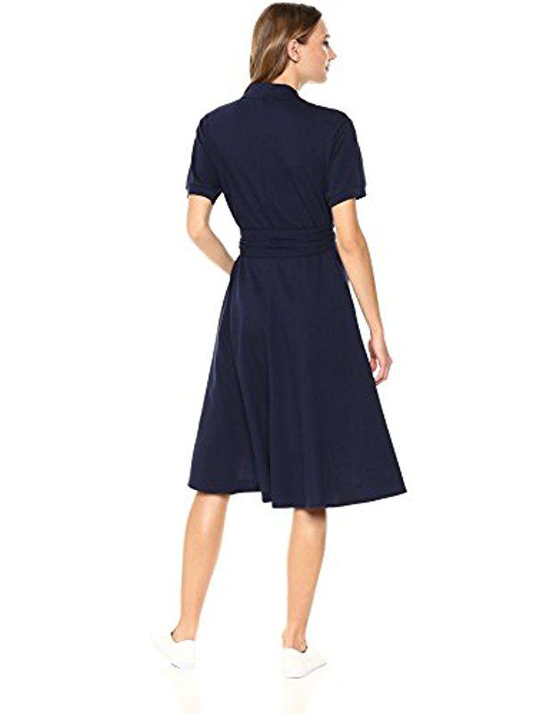 lacoste belted polo dress