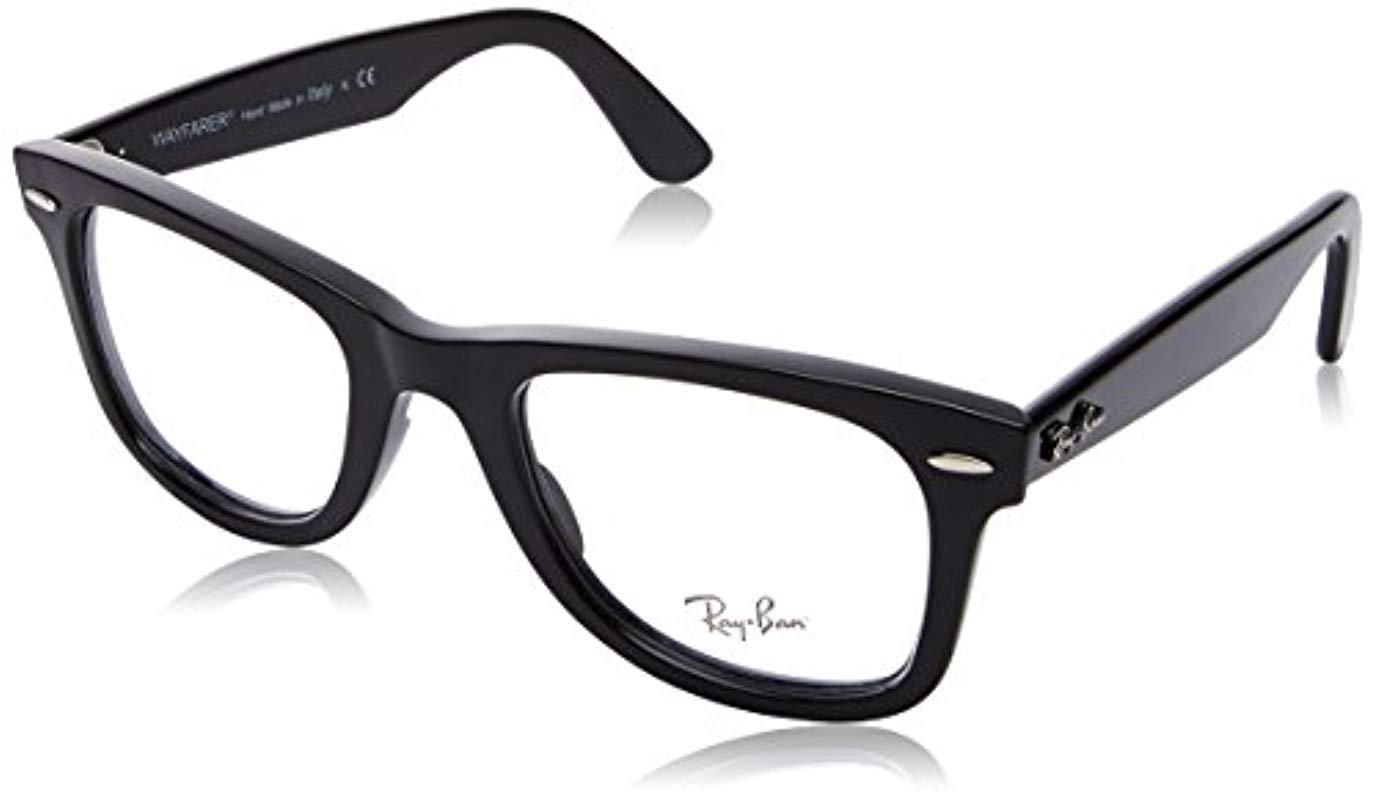 Ray-Ban Wayfarer Eyeglass Frame in Shiny Black (Black) - Save 24% - Lyst