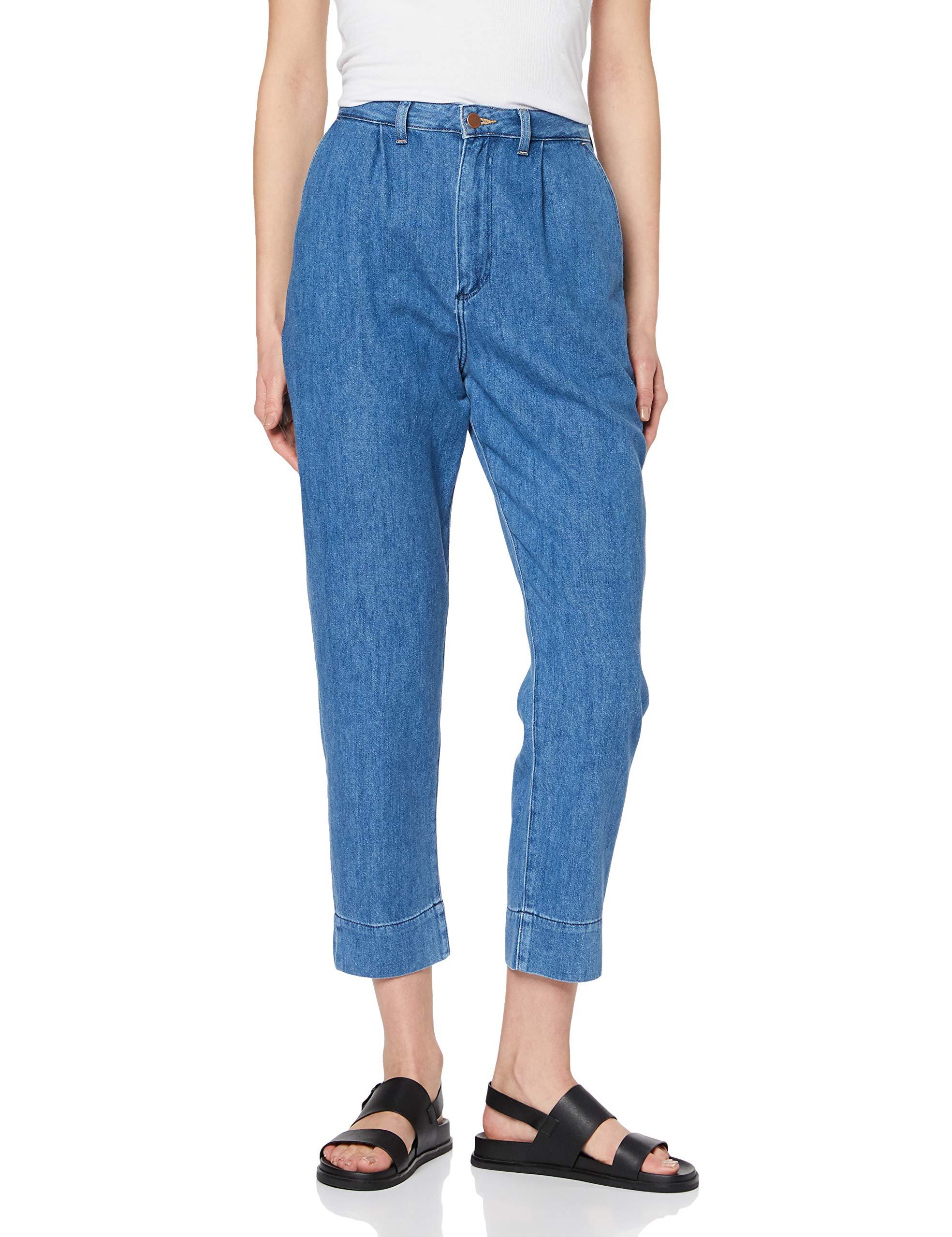 Wrangler Denim MOM Chino Straight Jeans in Blau - Lyst