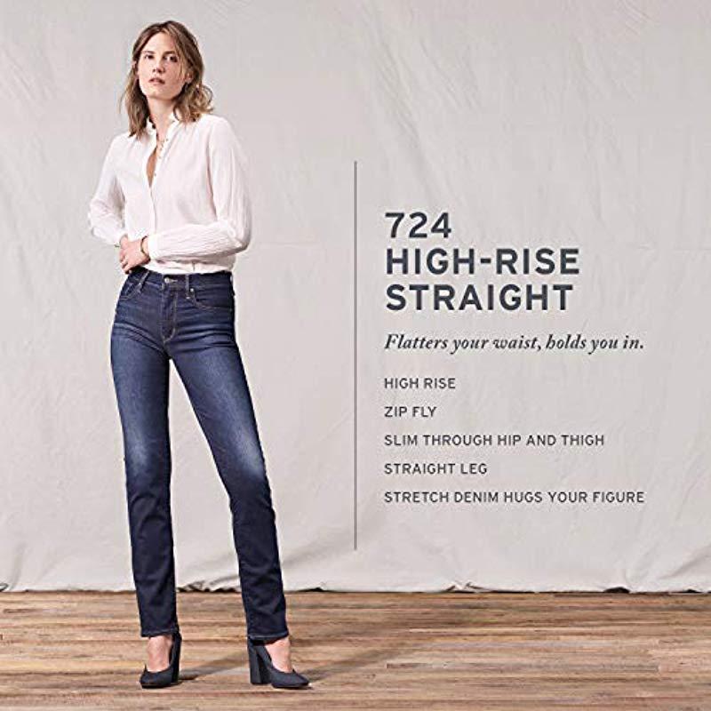 levi's women's 724 high rise straight crop jeans