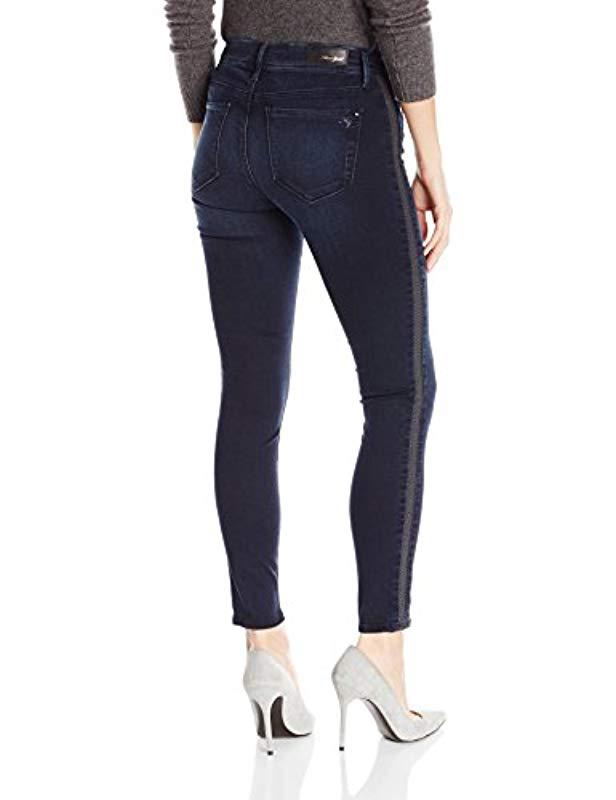 mavi adriana ankle mid rise super skinny