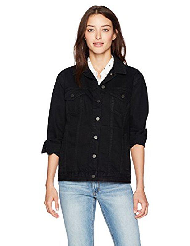 french connection black denim jacket