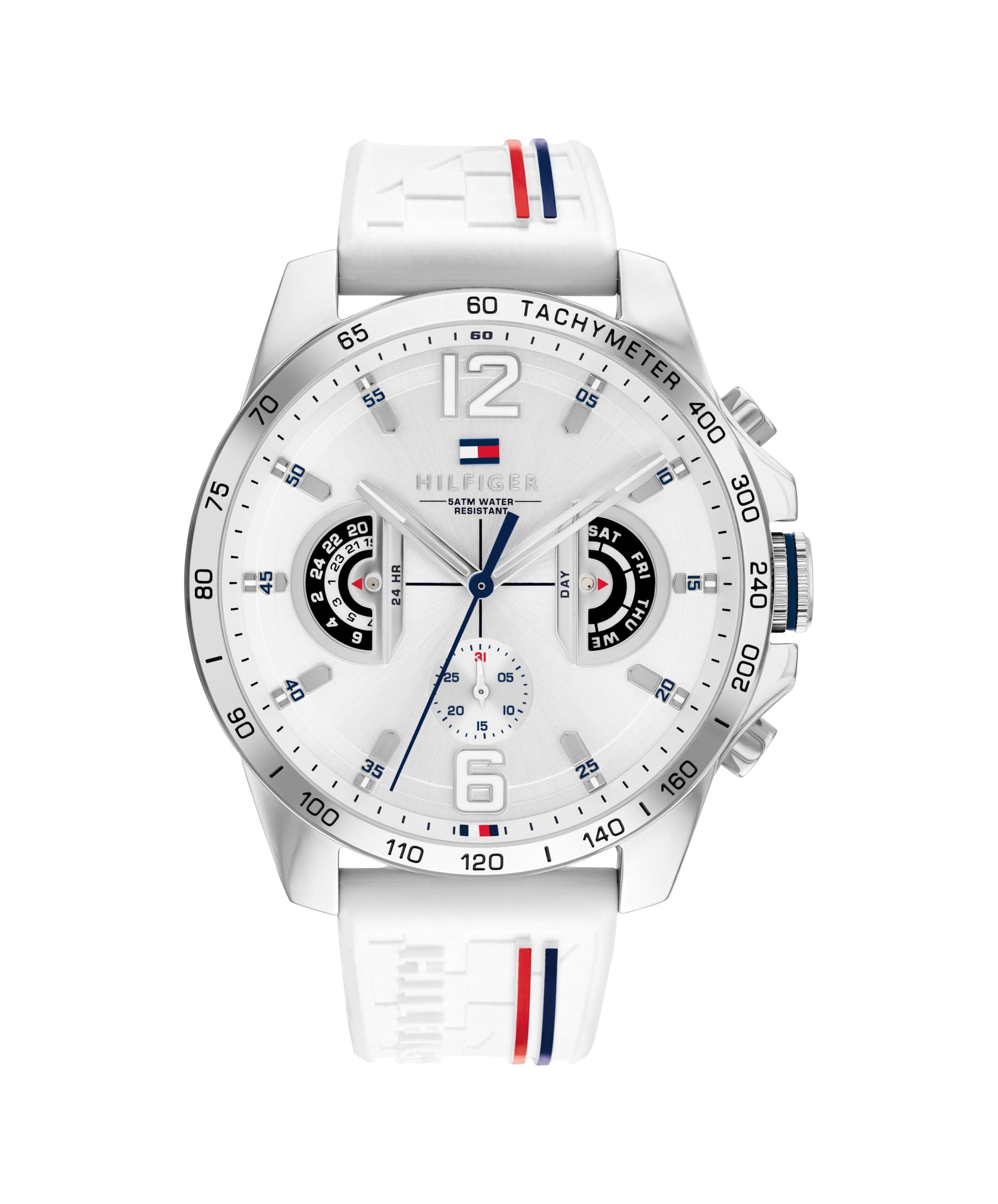 Tommy Hilfiger Multi Zifferblatt Quarz Uhr für mit Weisses