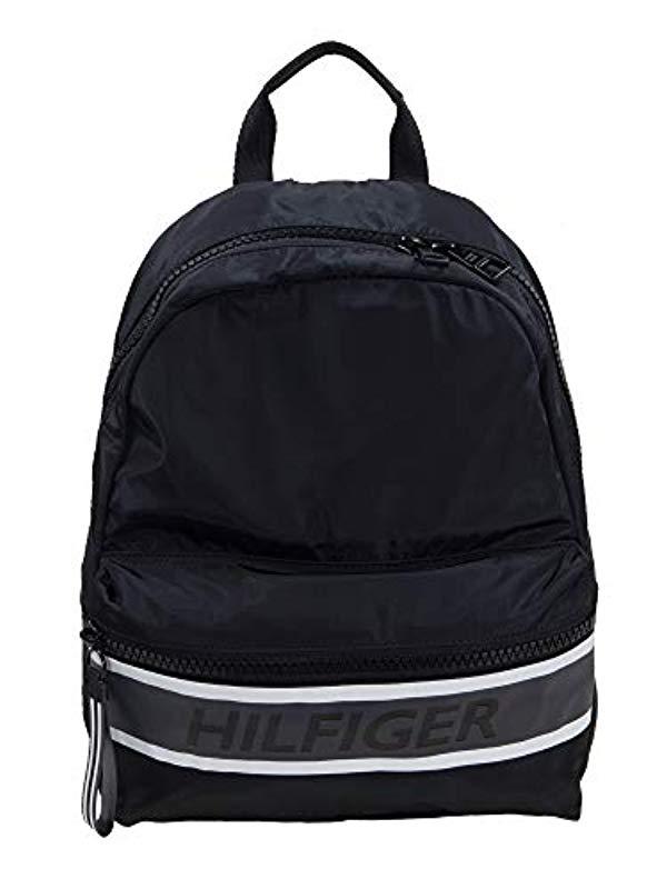 tommy hilfiger black backpack purse