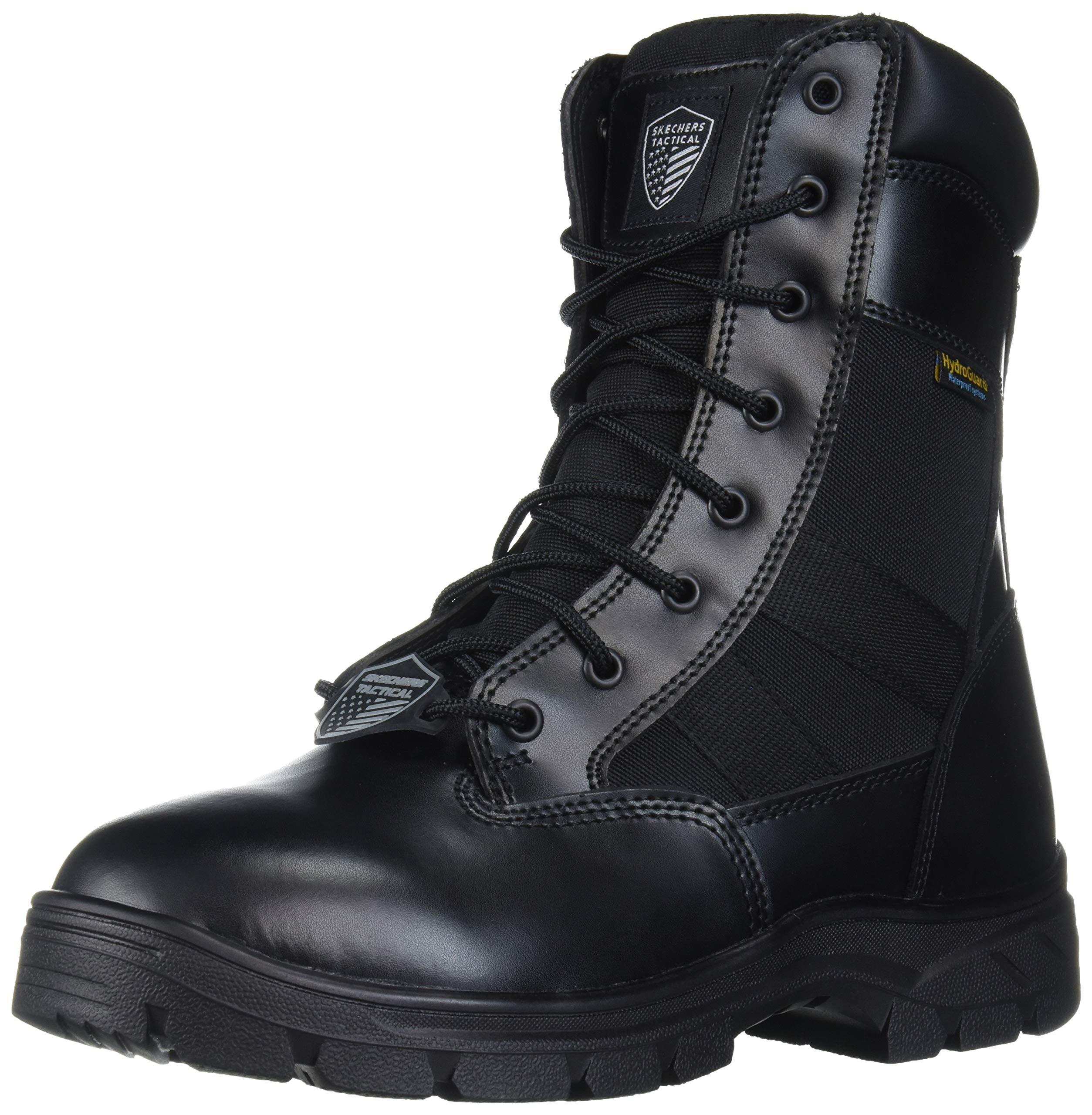 black tactical boots