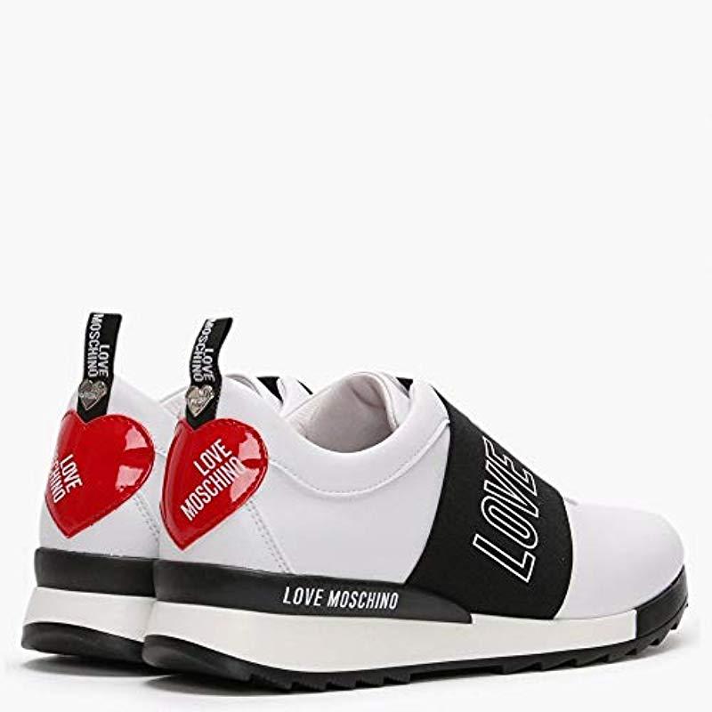 love moschino white trainers