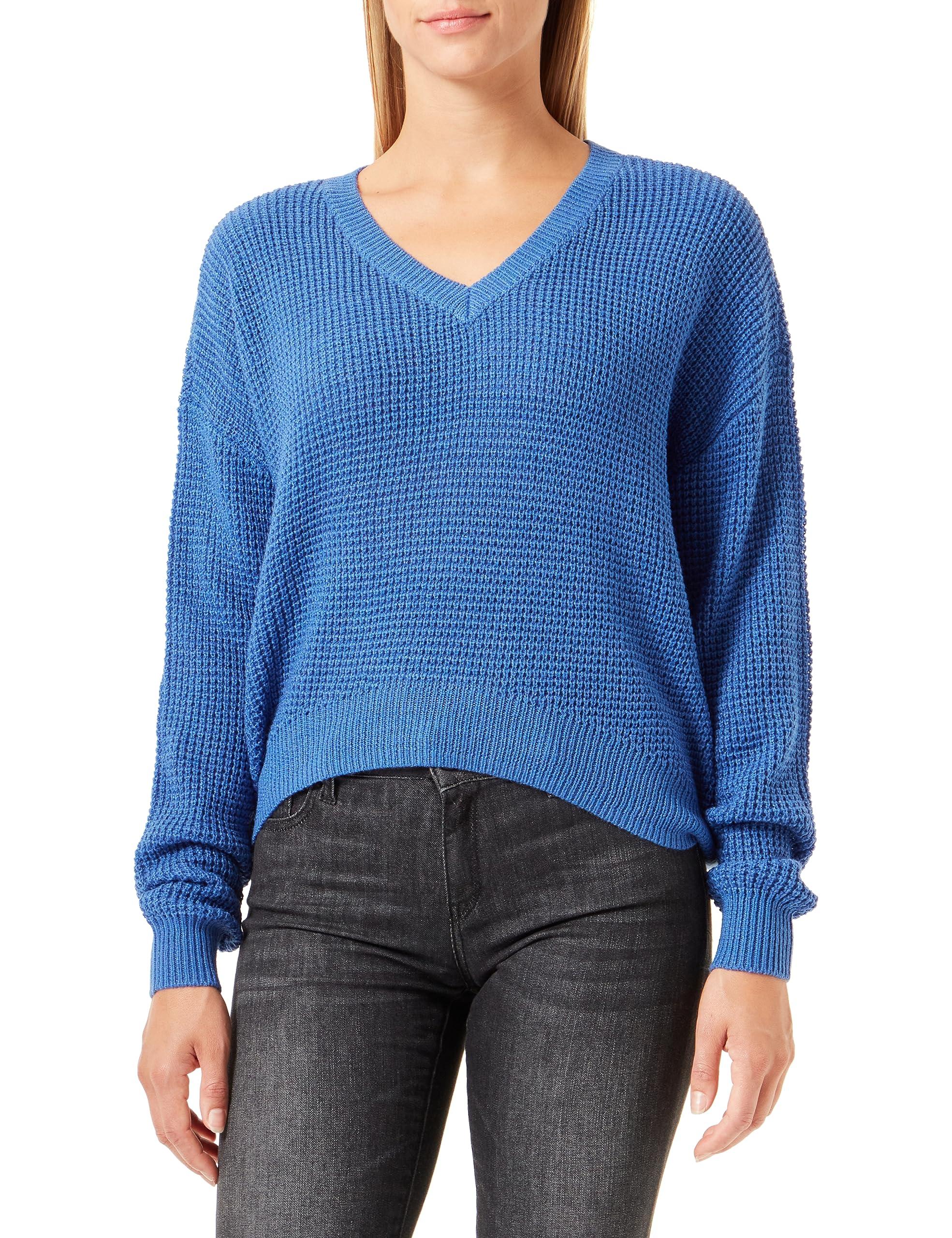Vero Moda Vmleanna Ls Pullover Short Sweater V-neck Blue Lyst Boo Ga | in UK
