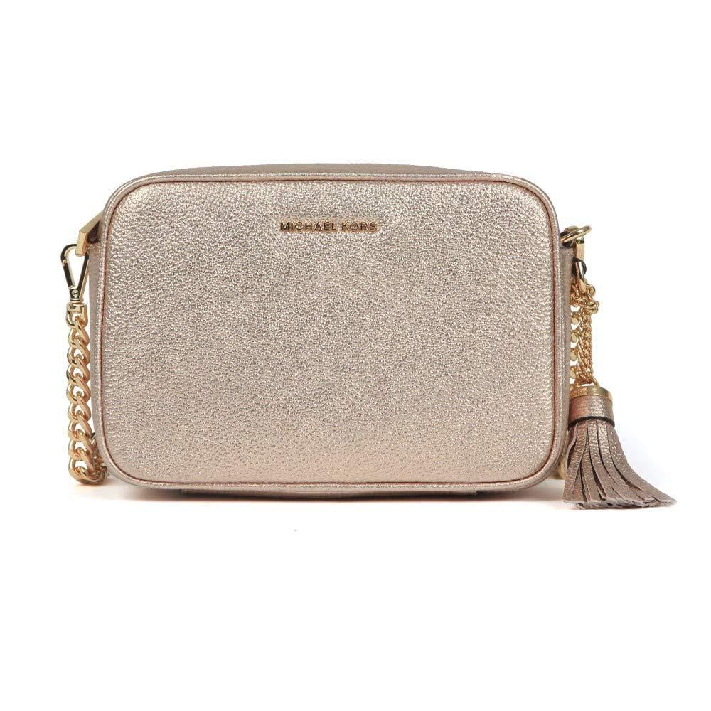 michael kors ginny metallic leather crossbody