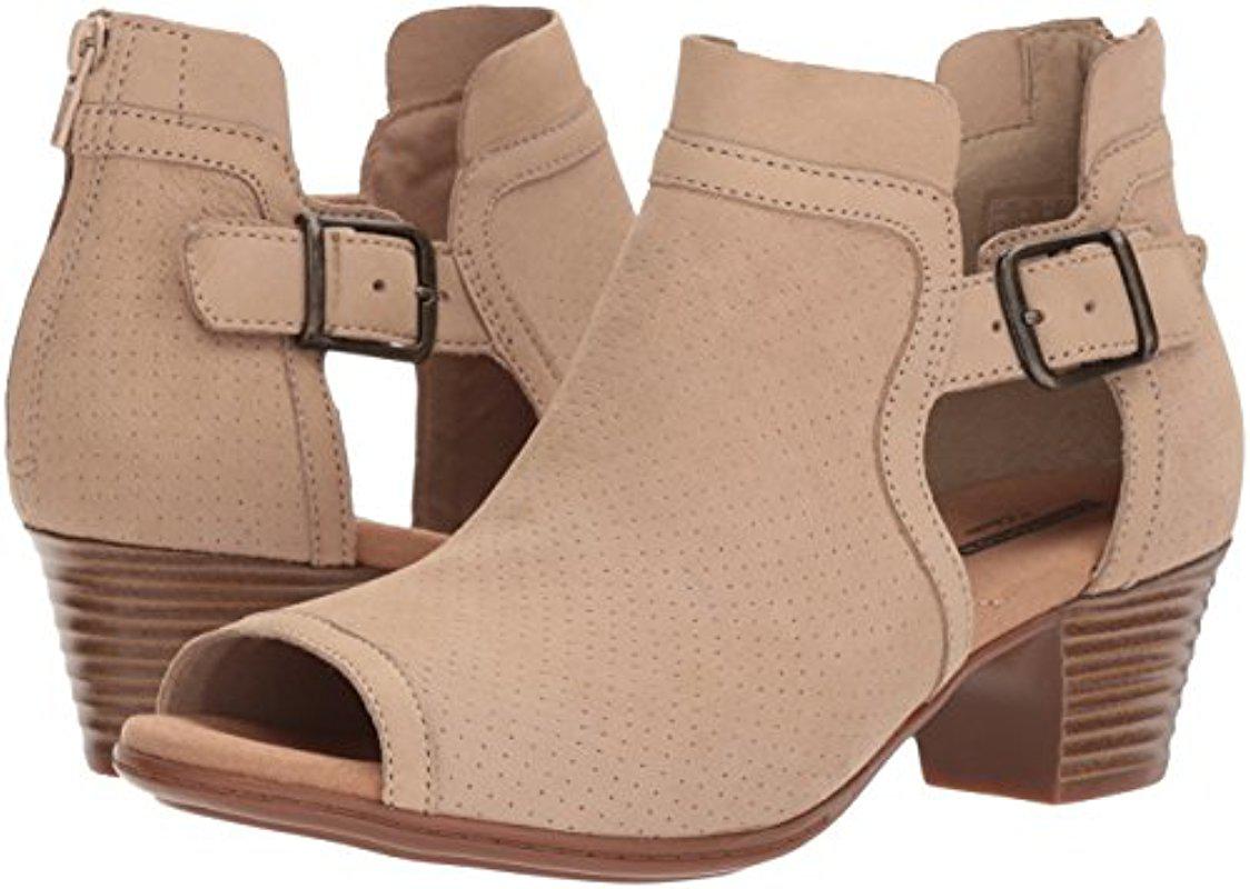 Clarks Valarie Kimble Heeled Sandal in Natural | Lyst