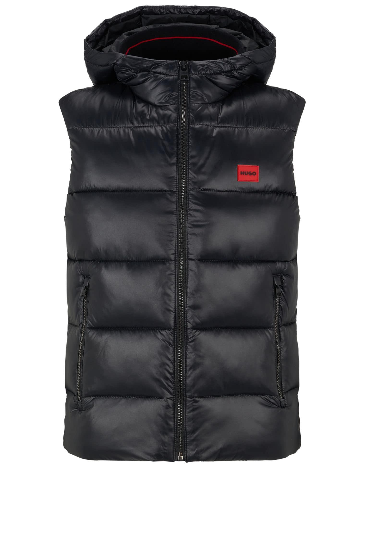 BOSS by HUGO BOSS Water-repellent Puffer Gilet With Red Logo Badge in ...