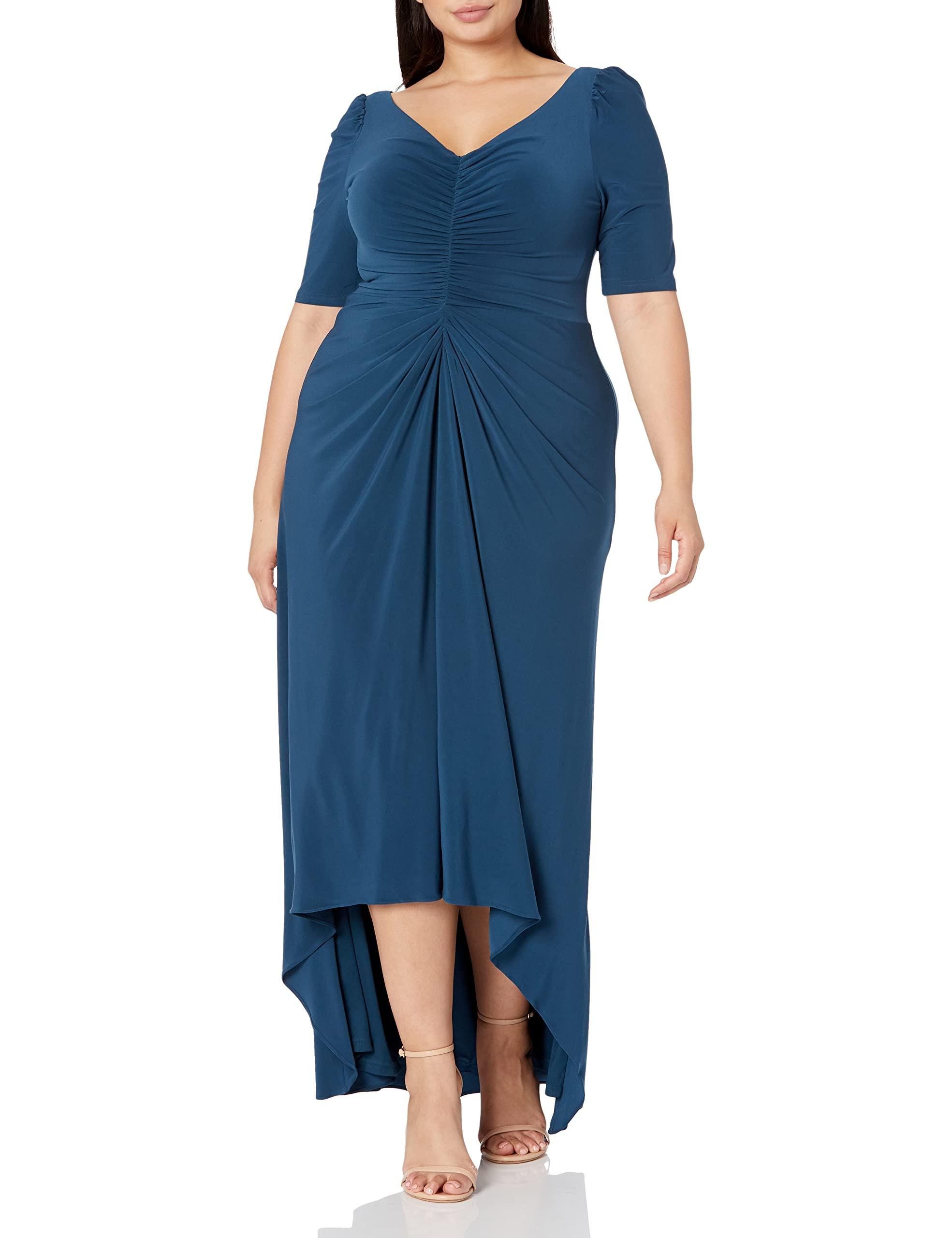 Adrianna Papell Puff 3/4 Sleeve Hi Low 