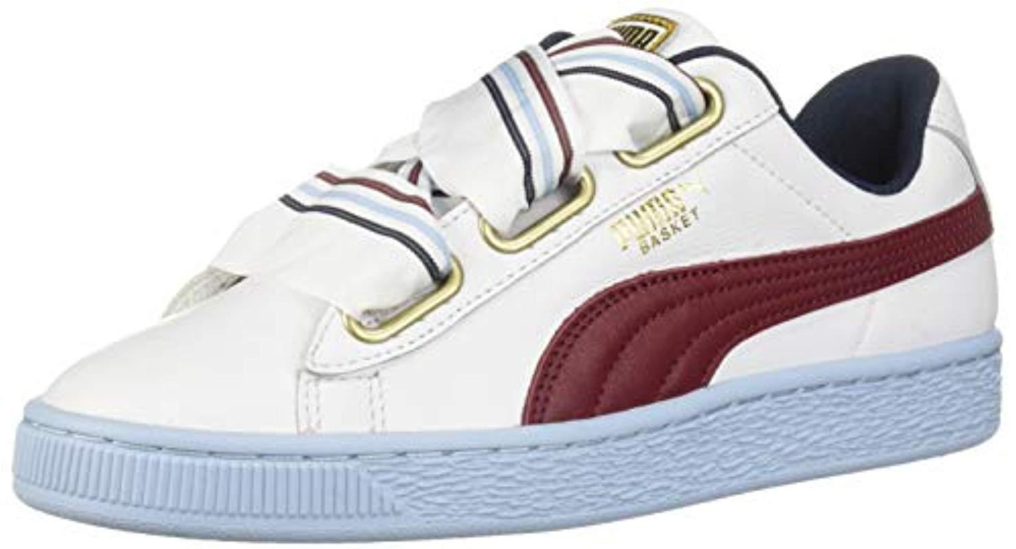 PUMA Basket Heart Patent Wn's Trainers in White - Lyst