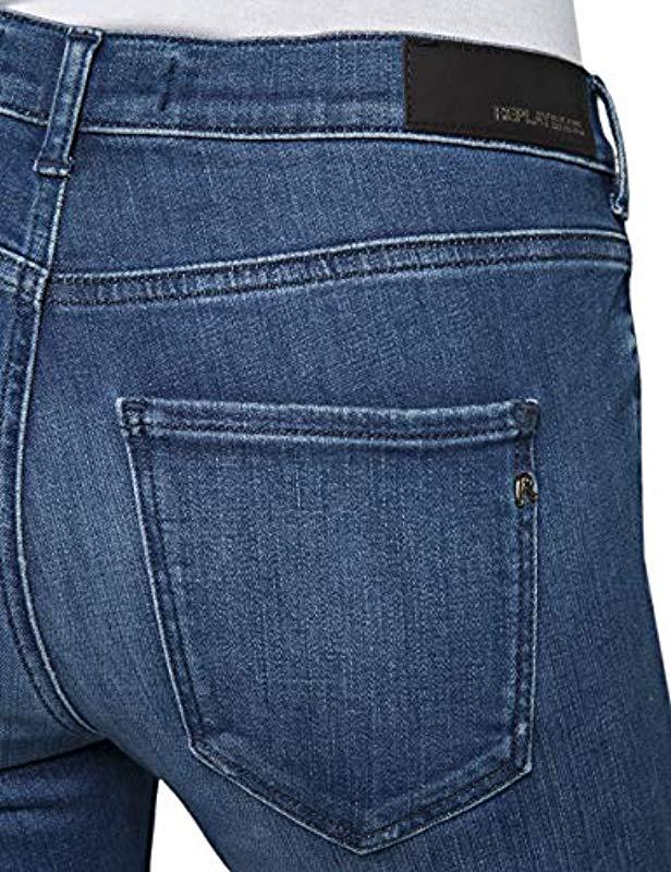 Replay Denim Stella Flare Skinny Jeans in Blue - Save 64% | Lyst UK
