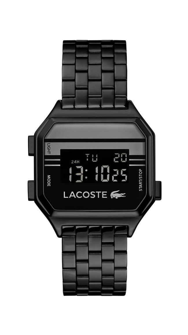 Lacoste Berlin Quartz Digital Alloy And Bracelet Casual Watch in Black |  Lyst
