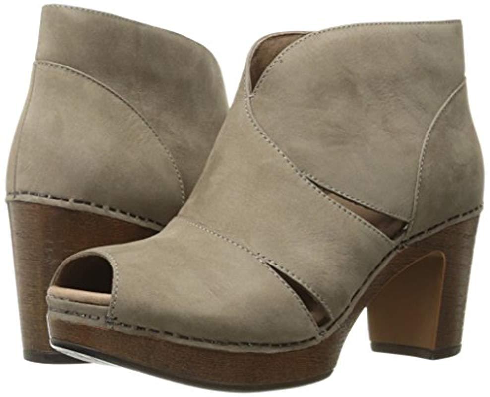 dansko delphina peep toe bootie