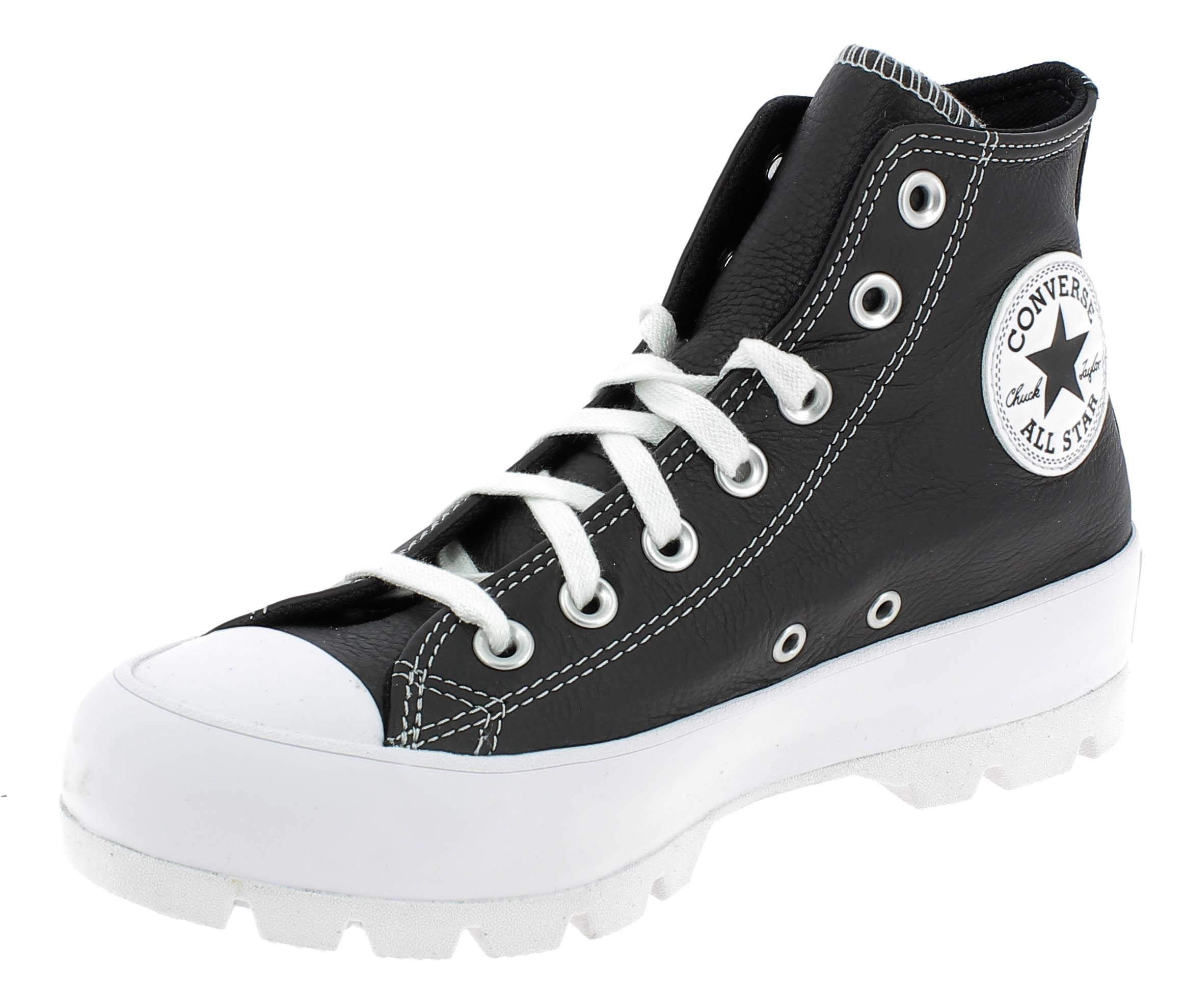 Chuck Taylor All Star High Lugged para mujer Converse de Cuero de color  Negro | Lyst