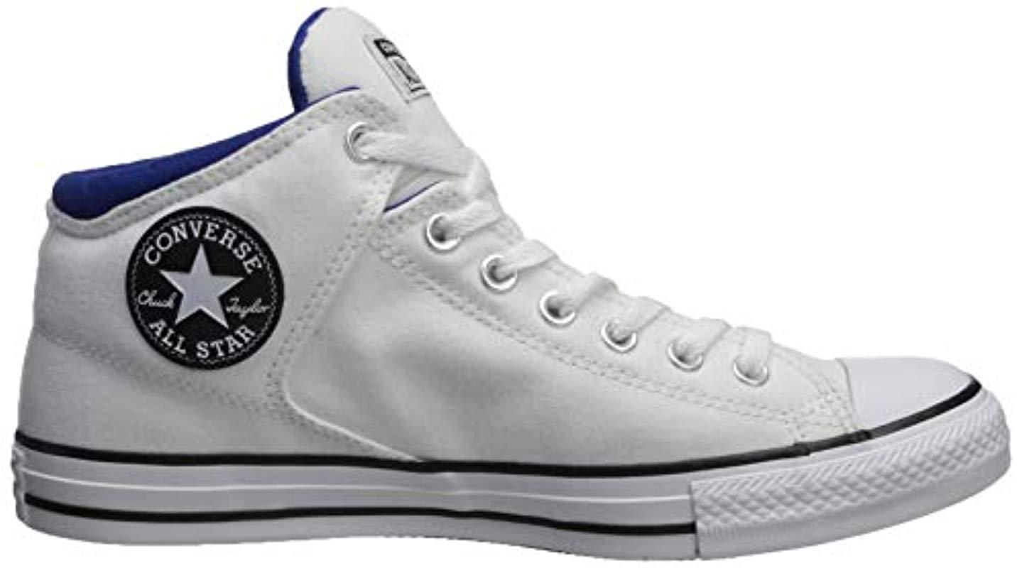 Converse Canvas Chuck Taylor All Star High Street Wordmark 2.0 Sneaker in  White/Black/Blue (Blue) for Men | Lyst