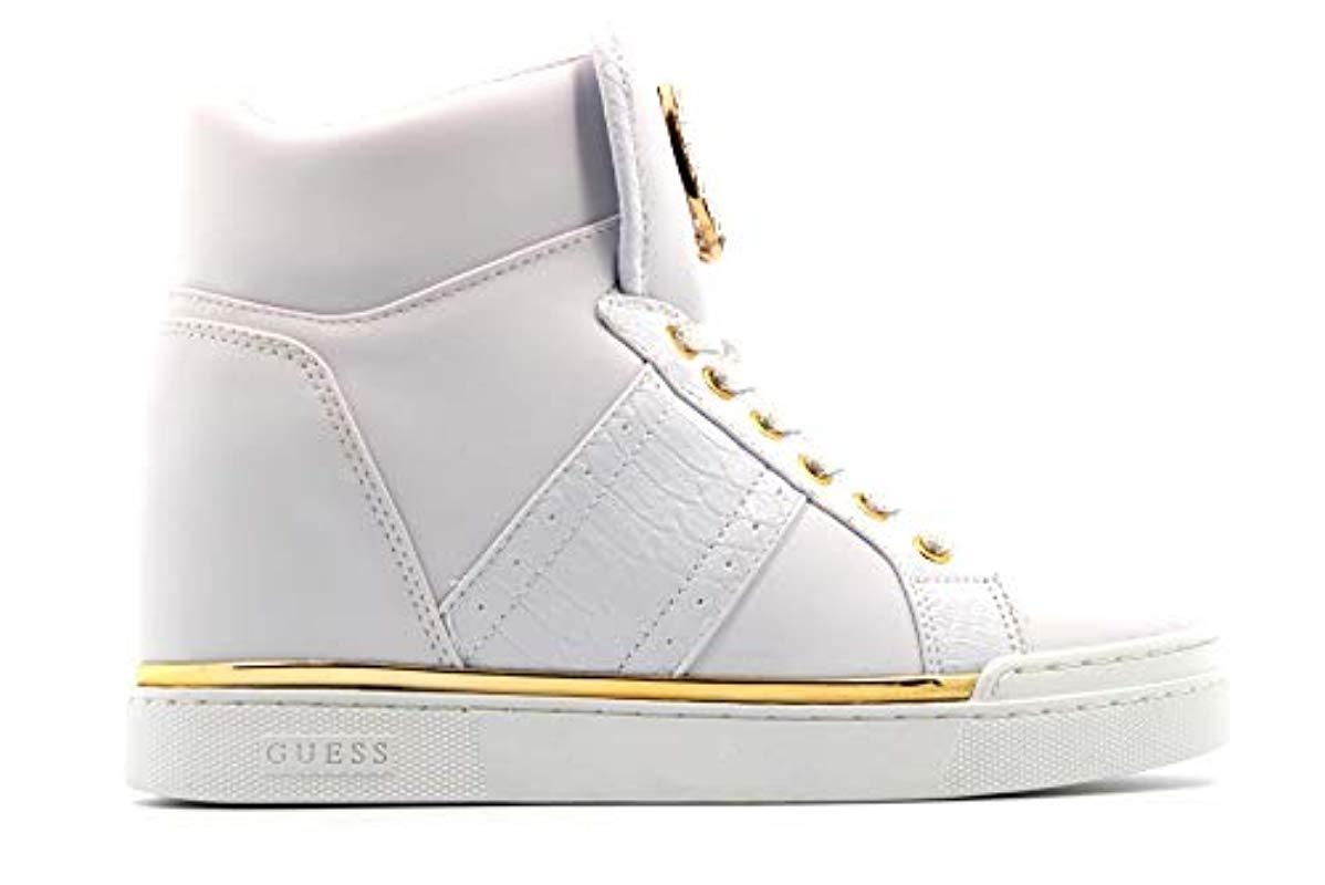 Scarpe Donna Sneakers con Zeppa Interna FL5FREELE12 Bianco Taglia 35 Bianco  di Guess in Bianco | Lyst