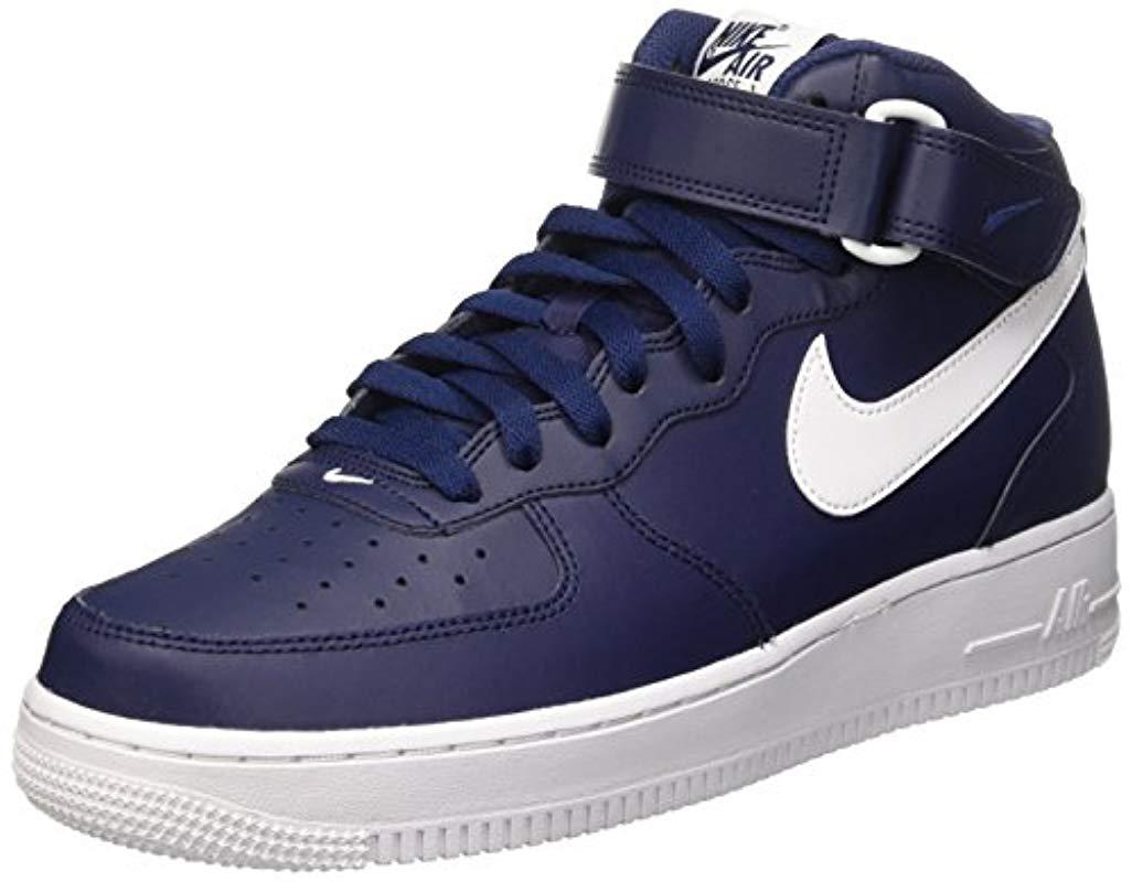 Nike Air Force 1 Mid 07 Trainers in Blue for Men | Lyst UK