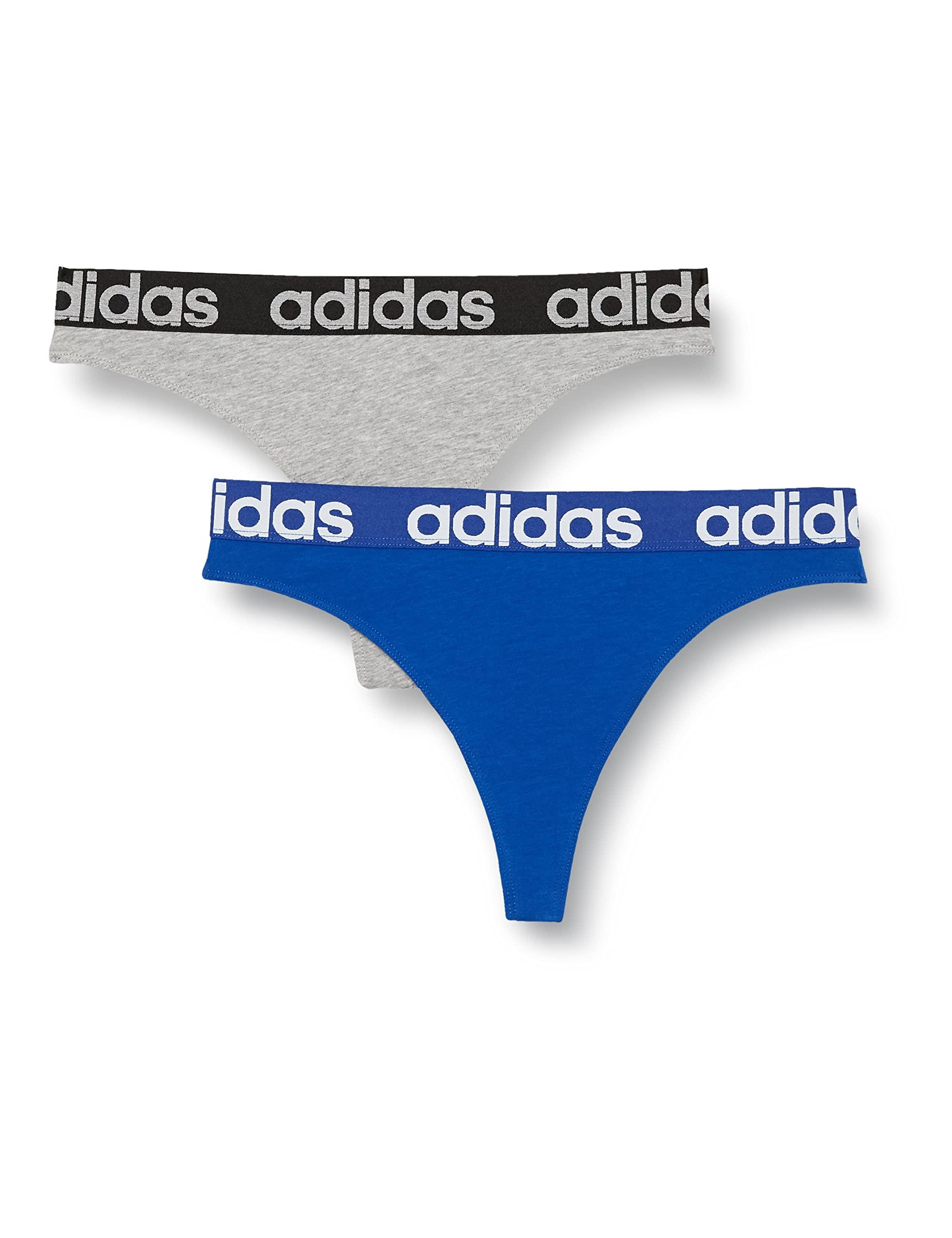 adidas Comfort Cotton Thong Underwear Panty-2 Pack in Blue | Lyst UK