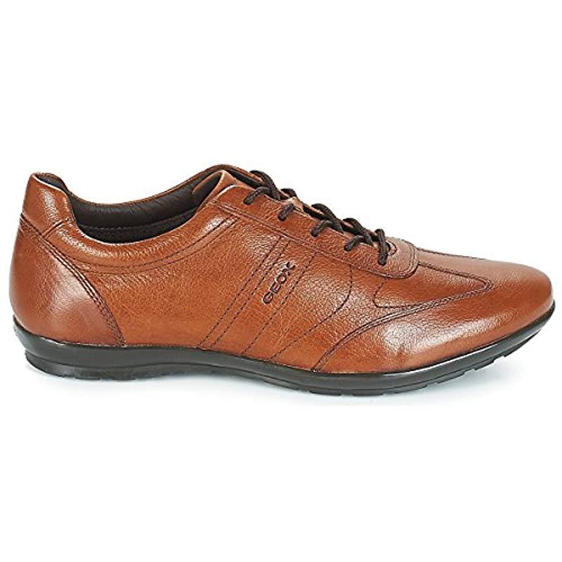 Geox Leather Uomo Symbol B, Oxford in Brown for Men | Lyst UK