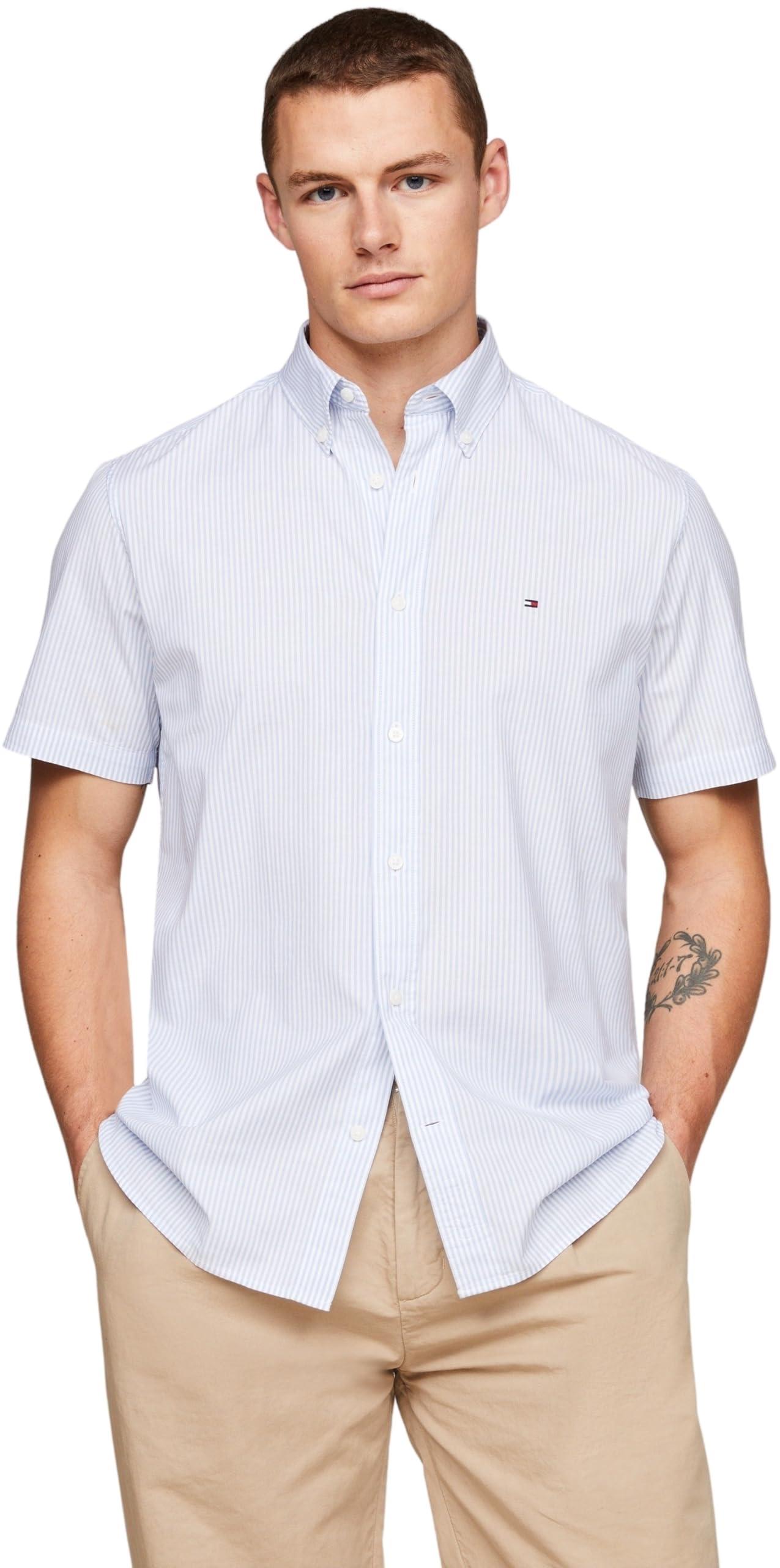 Tommy Hilfiger Shirt Flex Poplin Short-sleeve in White for Men