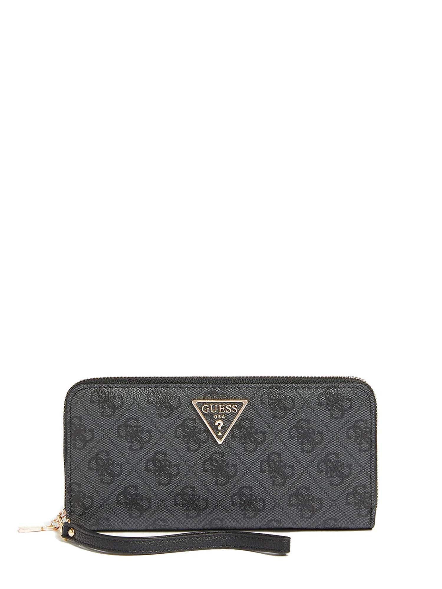Guess Laurel Slg Large Zip Around in Black Lyst UK