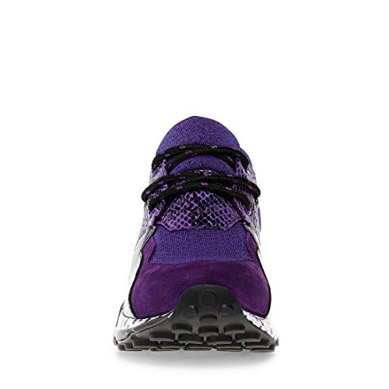 Steve Madden Leather Cliff Sneaker in Purple | Lyst