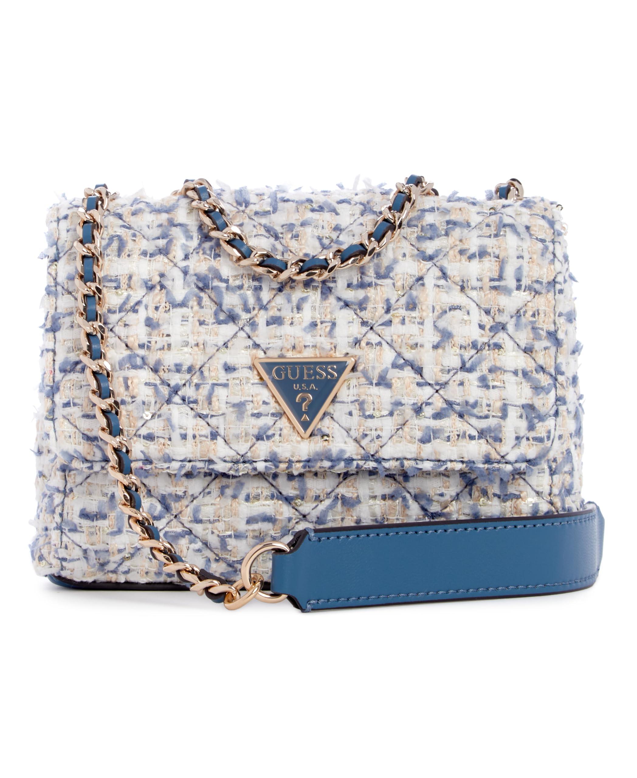 Guess Tali Mini Convertible Crossbody Flap in Blue | Lyst