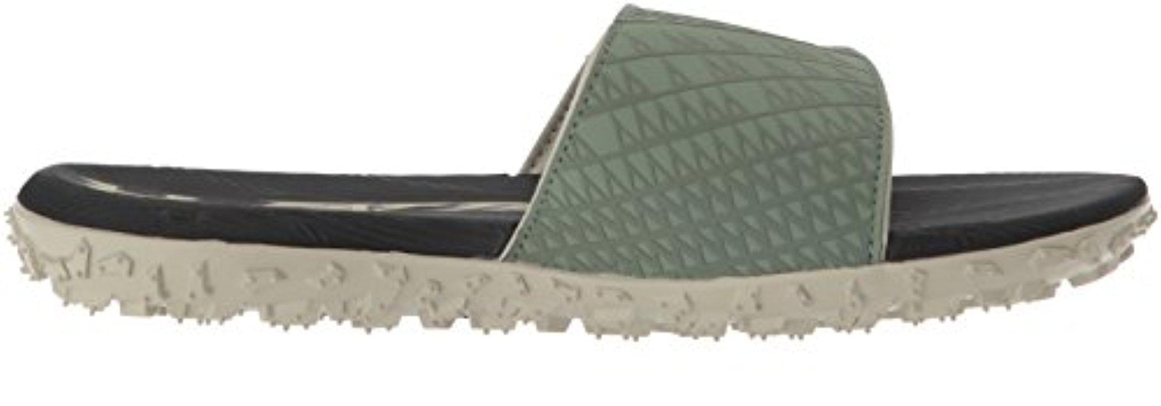 Under Armour Fat Tire Slides Sandal, Black (003)/moss Green, for